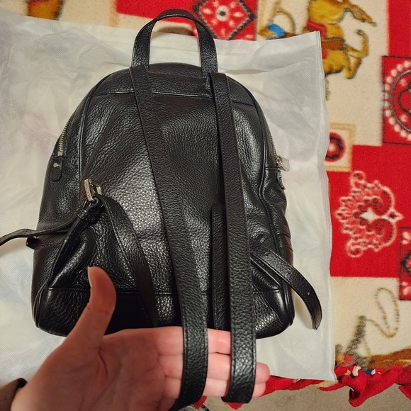Michael Kors Rhea Medium Black Leather Backpack - Picture 6 of 6